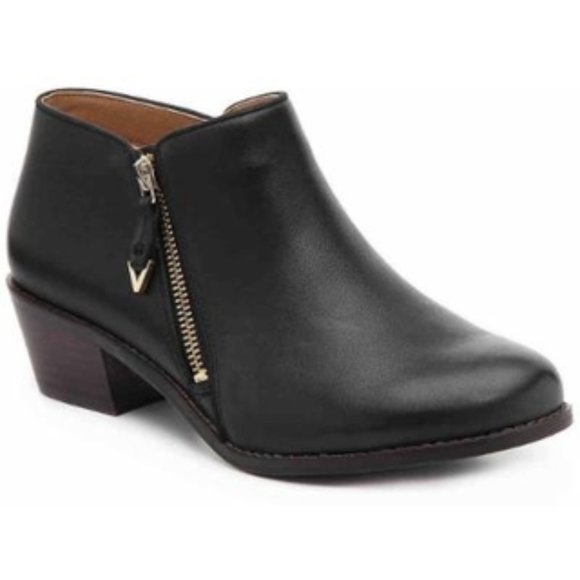Vionic Shoes - Vionic Jolene Black Leather Ankle Booties Size 7